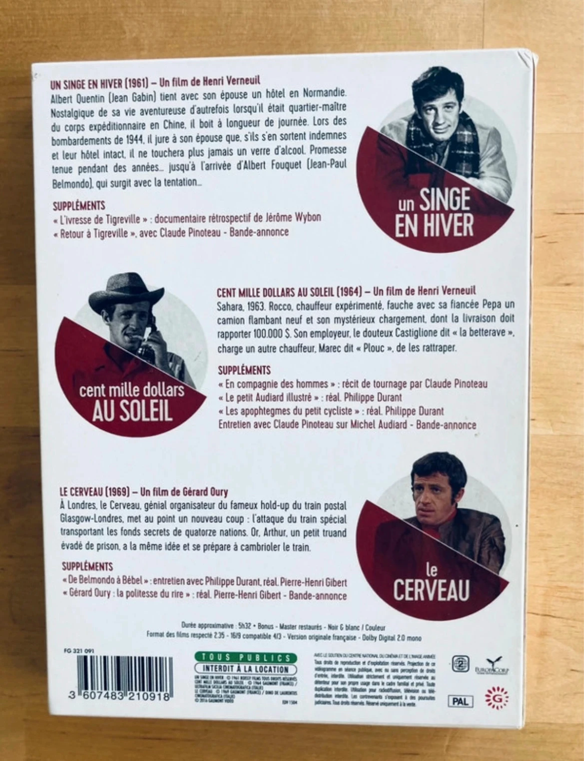 Box set of 3 Jean-Paul Belmondo cult DVDs. – photo 2